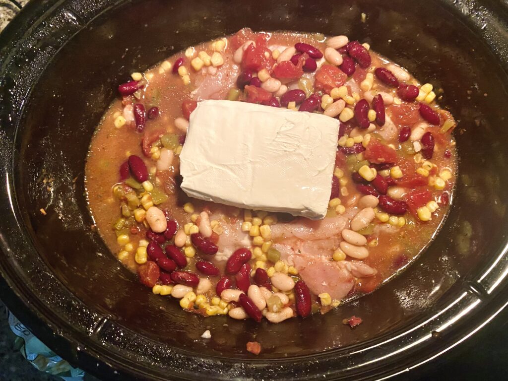 All ingredients added to the Crockpot.